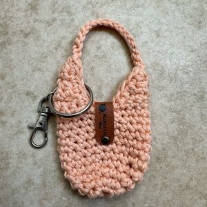 Handcrafted Peach Keychain Holder, Bag Charm..